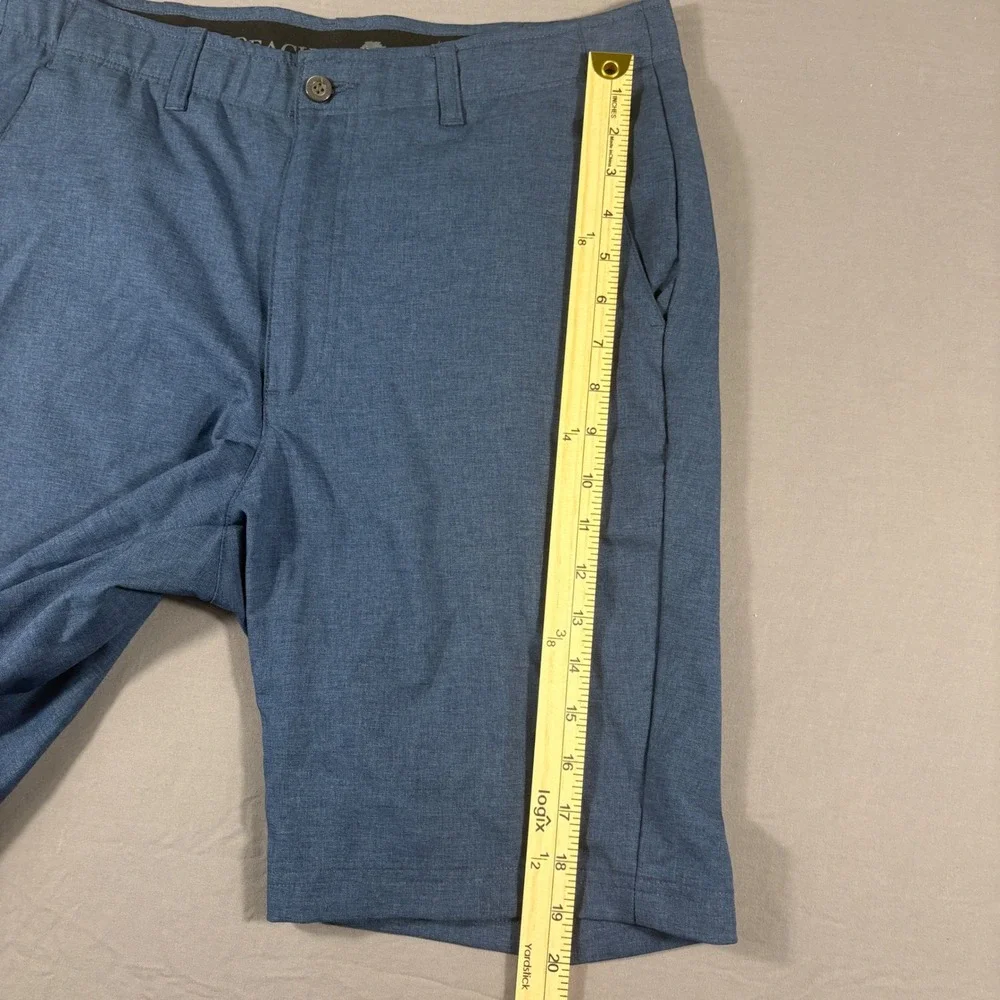 Pebble Beach Dry-Luxe Performance Golf Shorts Mens 32 Blue Heathered 1279598